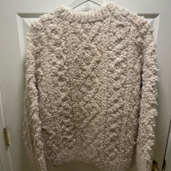 VINCE Textured Loop-Stitch Cable Wool-Blend Sweater - Picture 5 of 10